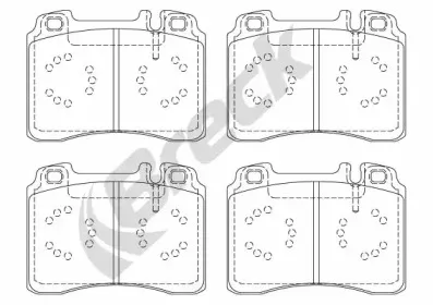 21153 10 701 20 BRECK Комплект тормозных колодок, дисковый тормоз